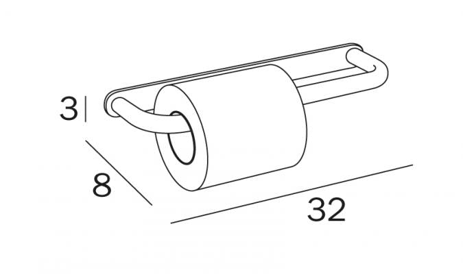 Inda Ego Double Toilet Roll Holder 32x3hx8cm (AV426DCR)