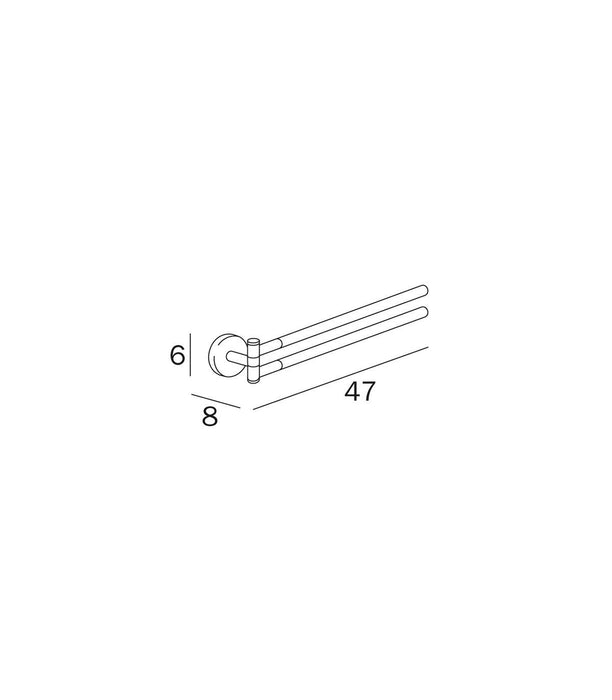 Inda Forum Swivel Towel Rail 47x8hx6cm (A36150CR)