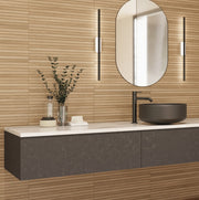 Jupiter Natural Slatted Wood Effect Matt Ceramic Wall Tile 310x610mm