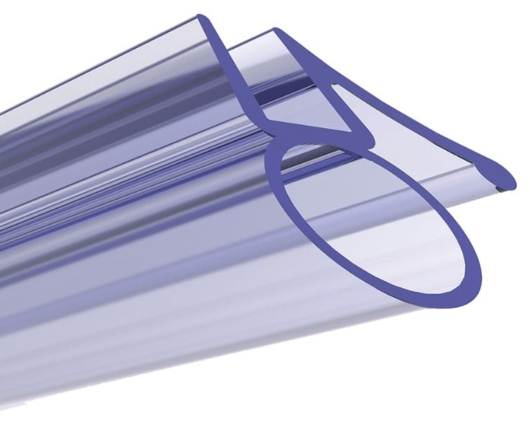 Kartell Aqualux 5-6mm bubble seal for bath screens, 1500mm, pack of 6 (AQL5-6B)