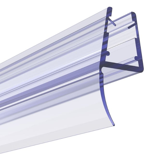 Kartell Aqualux 6mm F-shape shower door seal for pivot doors, 2000mm, pack of 6 (AQL6FP)