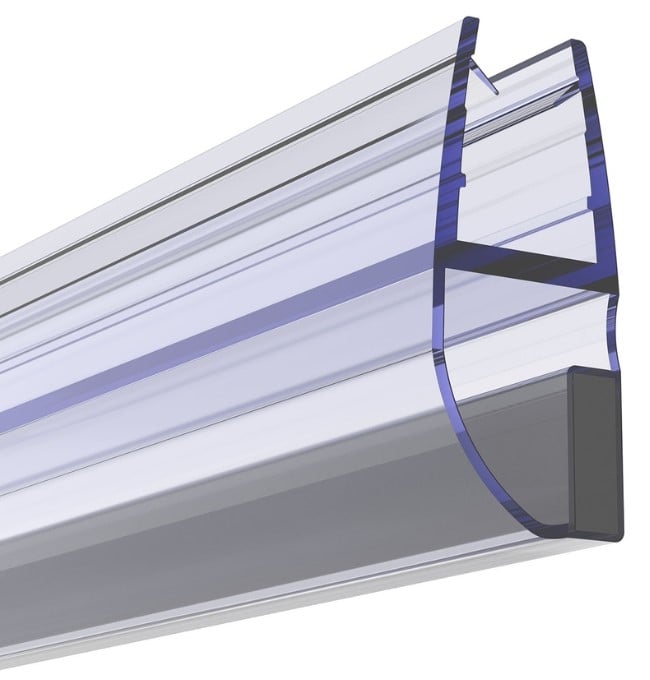 Kartell Aqualux 6mm magnetic shower door seal for pivot and hinged doors, 2000mm, pack of 6 (AQL6MPH)