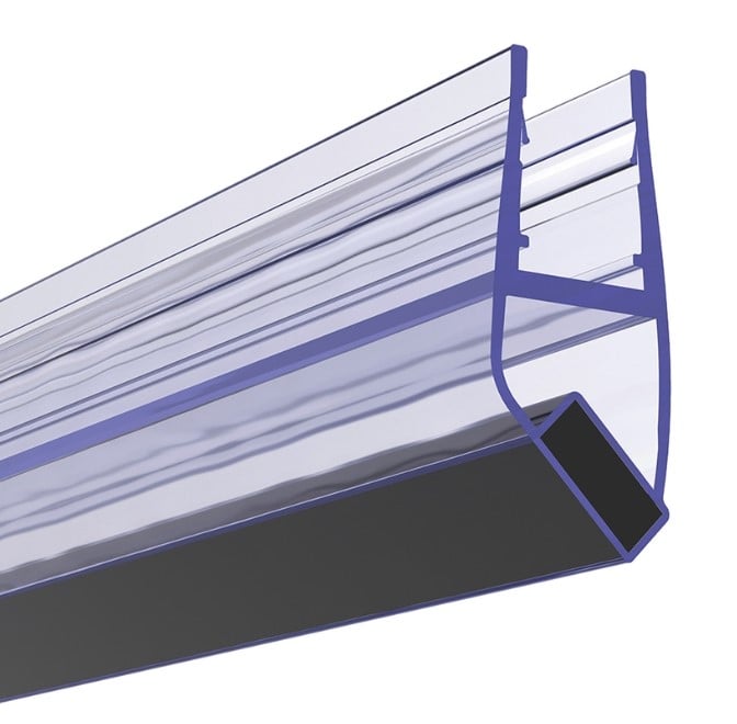 Kartell Aqualux 6mm magnetic shower door seal for quadrant and corner entry doors, 2000mm, pack of 6 (AQL6MQ)