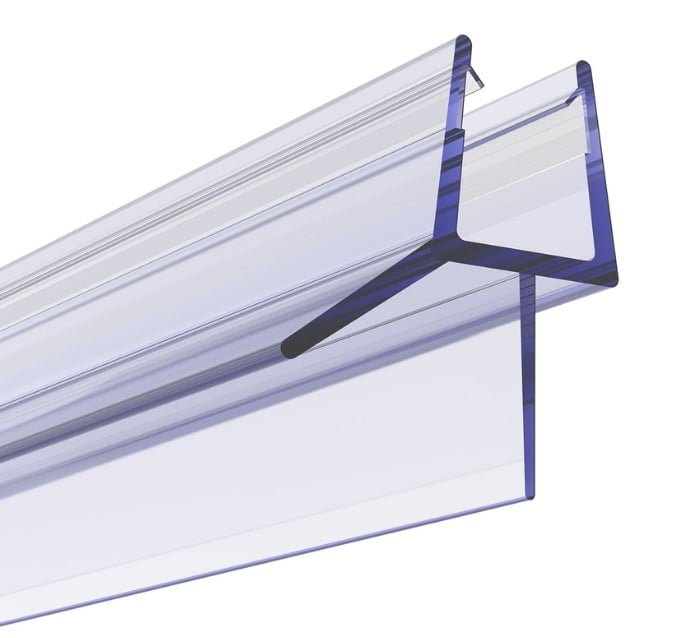 Kartell Aqualux 8mm shower door cill seal, 1000mm, pack of 6 (AQL8DC)