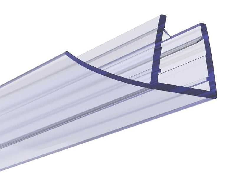 Kartell Aqualux 8mm F-shape shower door seal for quadrant and sliding doors, 2000mm, pack of 6 (AQL8FQS)
