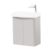Kartell K-VIT Arc 500mm Wall Mounted Cloakroom Unit and Basin in Matt Cashmere