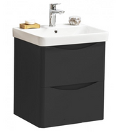 Kartell K-VIT Arc 500mm Wall Mounted Vanity Unit and Basin in Matt Graphite