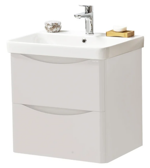 Kartell K-VIT Arc 600mm Wall Mounted Vanity Unit and Basin in Matt Cashmere