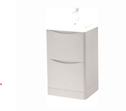 Kartell K-VIT Arc Floor Standing Vanity Unit and Basin in Matt Cashmere