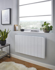 Kartell Capri horizontal electric aluminium radiator in gloss white