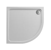 Kartell JT Fusion 45mm quadrant shower tray in gloss white with 90mm waste
