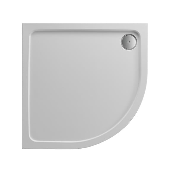 Kartell JT Fusion 45mm quadrant shower tray in gloss white with 90mm waste