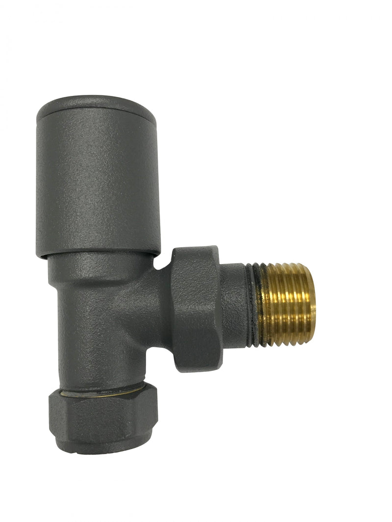 Kartell K-RAD Angled Radiator Valve 15mm Pair Anthracite