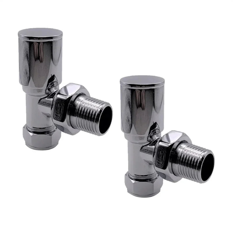 Kartell K-RAD Angled Radiator Valve 15mm Pair Chrome