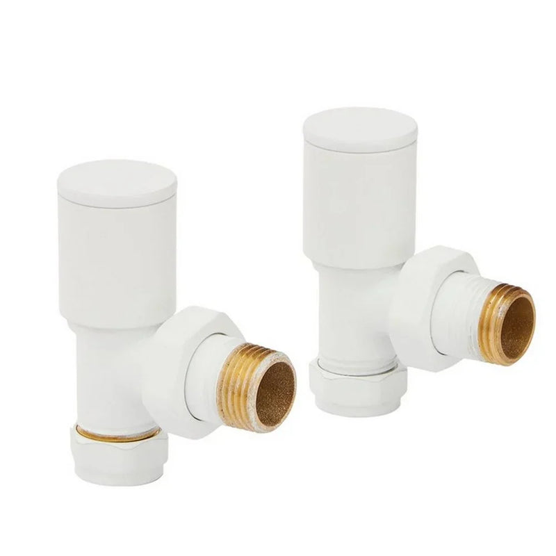 Kartell K-RAD Angled Radiator Valve 15mm Pair White