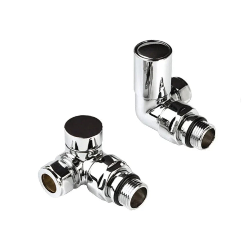 Kartell K-RAD Corner Radiator Valve 15mm Pair Chrome