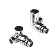 Kartell K-RAD Corner Radiator Valve 15mm Pair Chrome
