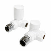 Kartell K-RAD Corner Radiator Valve 15mm Pair White