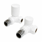 Kartell K-RAD Corner Radiator Valve 15mm Pair White