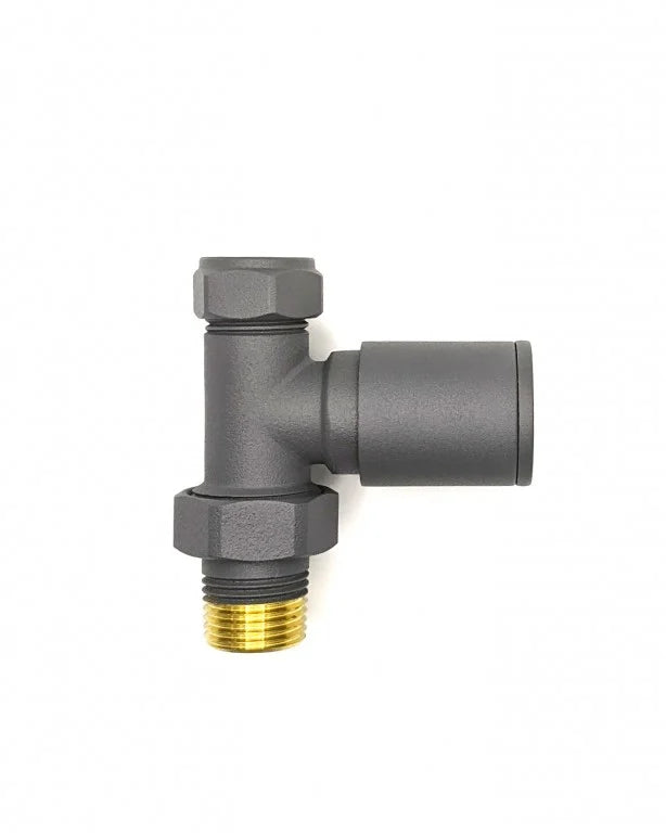Kartell K-RAD Straight Radiator Valve 15mm Pair Anthracite