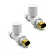Kartell K-RAD Straight Radiator Valve 15mm Pair White