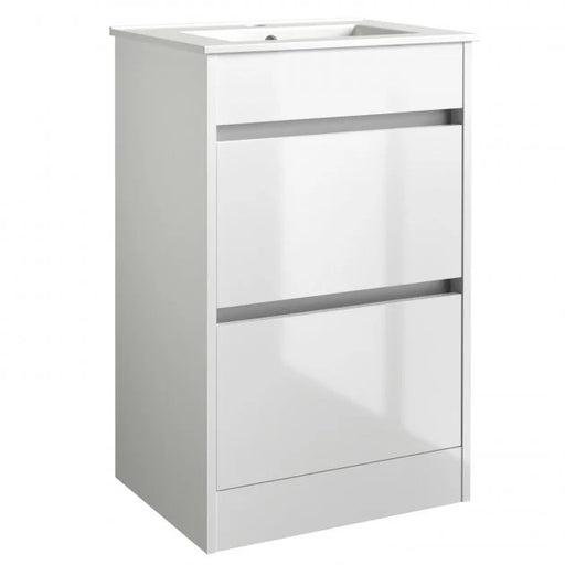 Kartell K-VIT 500 x 390mm slim white ceramic basin, basin only (FUR063PU)