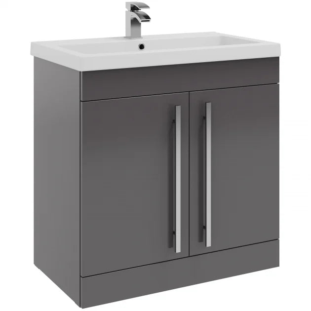 Kartell K-VIT 800 x 460mm mid-depth white ceramic basin, basin only (FUR062PU)