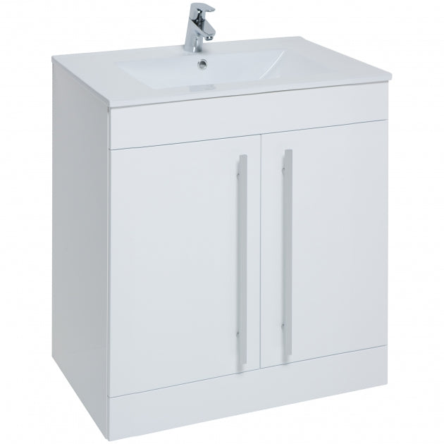 Kartell K-VIT 800 x 460mm slim white ceramic basin, basin only (FUR060PU)