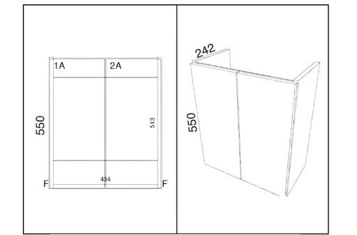 Kartell K-VIT Arc 500mm wall mounted cloakroom unit in White Gloss (ARCLOAKWM-W) - alternative view