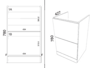 Kartell K-VIT Arc 600mm floor standing 2 drawer unit in White Gloss (ARC600FS-W) - alternative view