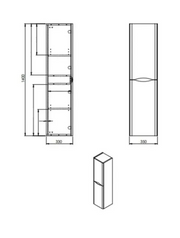 Kartell K-VIT Arc wall mounted side unit in White Gloss (ARCWMTU-W) - alternative view