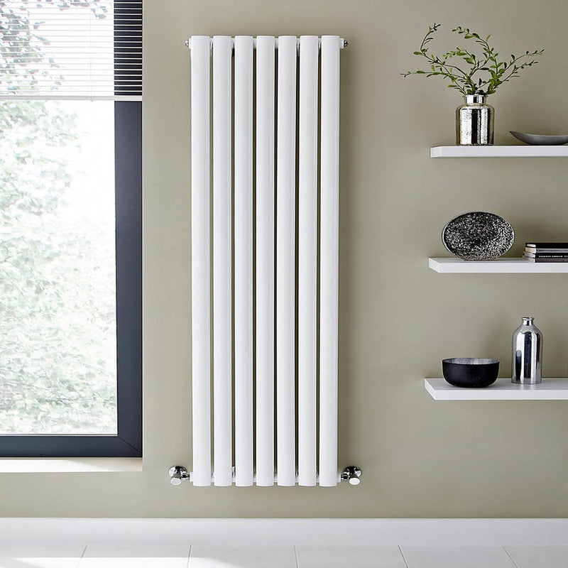 Kartell K-VIT Aspen vertical oval-tube designer radiator in white gloss