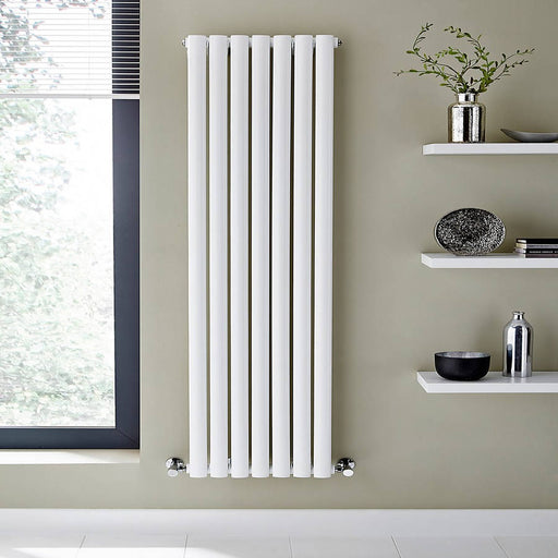 Kartell K-VIT Aspen vertical oval-tube designer radiator in white gloss