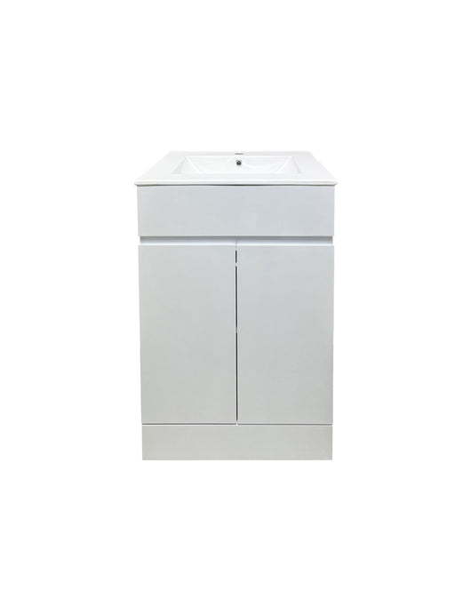 Kartell K-VIT Atlantis 500mm floor standing waterproof 2 door vanity unit and basin in white gloss (ATL500VU)
