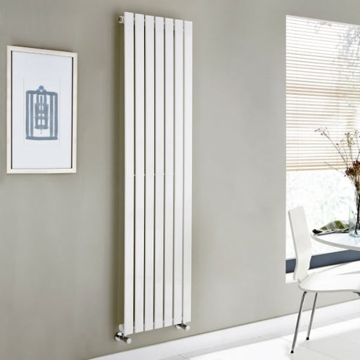 Kartell K-VIT Boston vertical designer radiator in white gloss lifestyle setting
