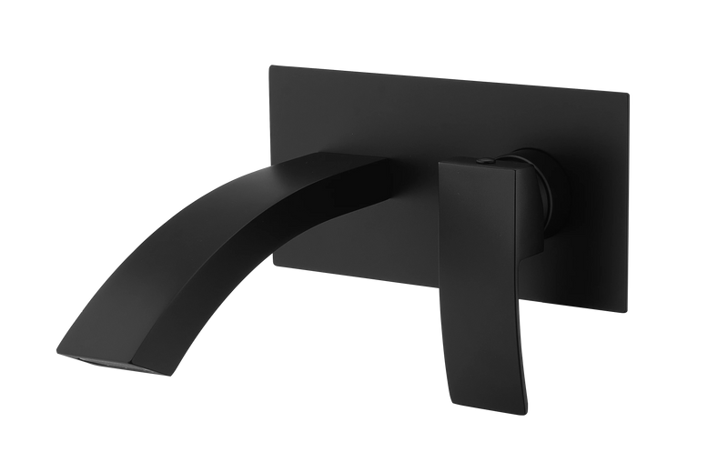 Kartell K-VIT Fiuto Nero Wall Mounted Basin Mixer Matt Black