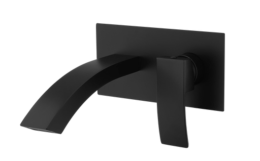 Kartell K-VIT Fiuto Nero Wall Mounted Basin Mixer Matt Black