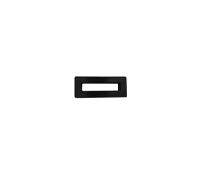Kartell K-VIT Fusion matt black basin overflow cover (FUSOVBL)