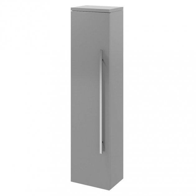 Kartell K-VIT Purity 1400mm tall floor standing side unit in Storm Grey Gloss (FUR094PU)