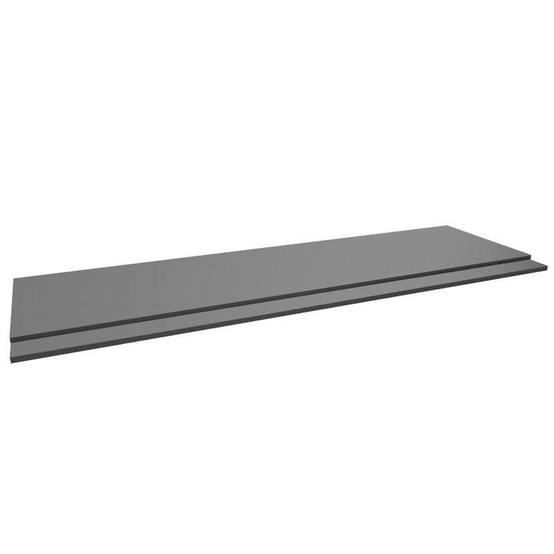 Kartell K-VIT Purity 1700mm 2 piece front bath panel in Storm Grey Gloss (RBP1700FPS)