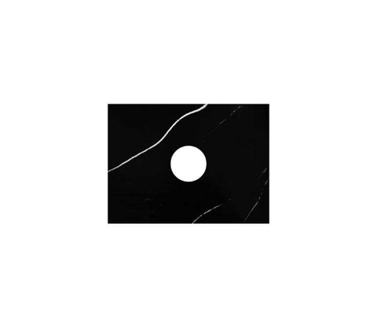 Kartell K-VIT Purity 506 x 400mm solid surface worktop in Black Marble (FUR438PU)