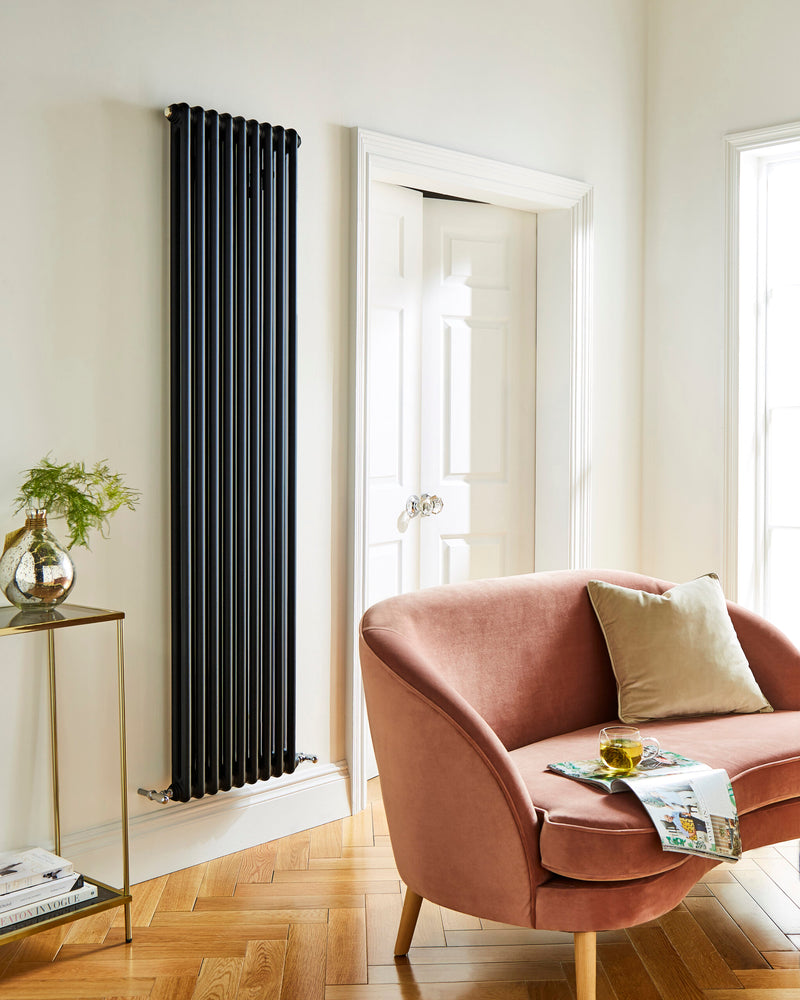 Kartell Laser Klassic 2 column traditional vertical radiator in black