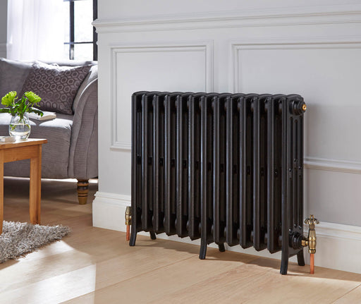 Kartell Legacy cast iron column radiator in dark grey primer finish
