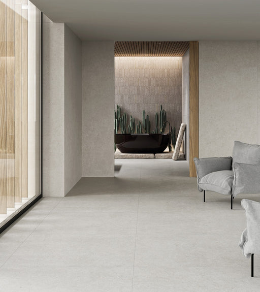 Key Largo light grey stone effect tile 1200x1200mm - view 2