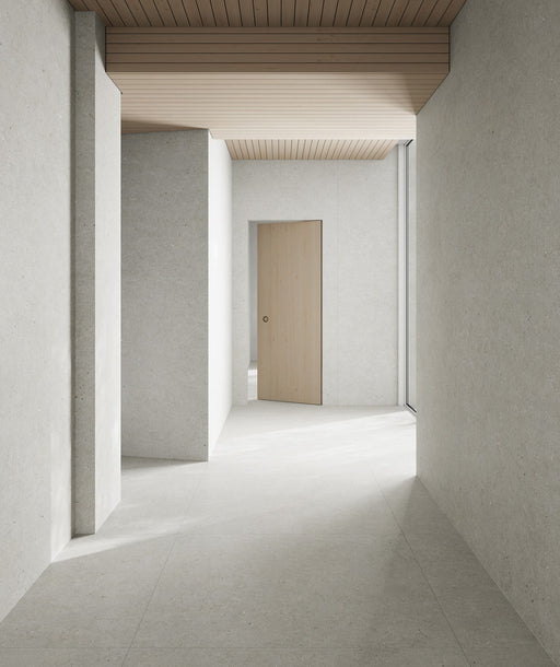 Key Largo Light Grey Stone Effect Matt Porcelain Wall & Floor Tile 1200x1200mm
