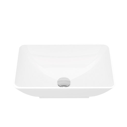 Lagoon 460mm Sit On Basin No Tap Hole Matt White - view 2