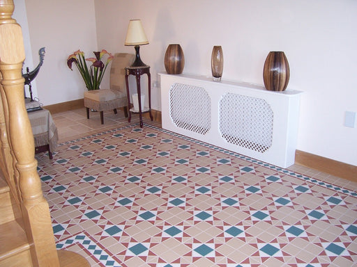 Lake Mary Beige Victorian Pattern Matt Porcelain Floor Tile 285x285mm
