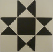 Lake Mary black & white victorian pattern tile 285x285mm - view 3