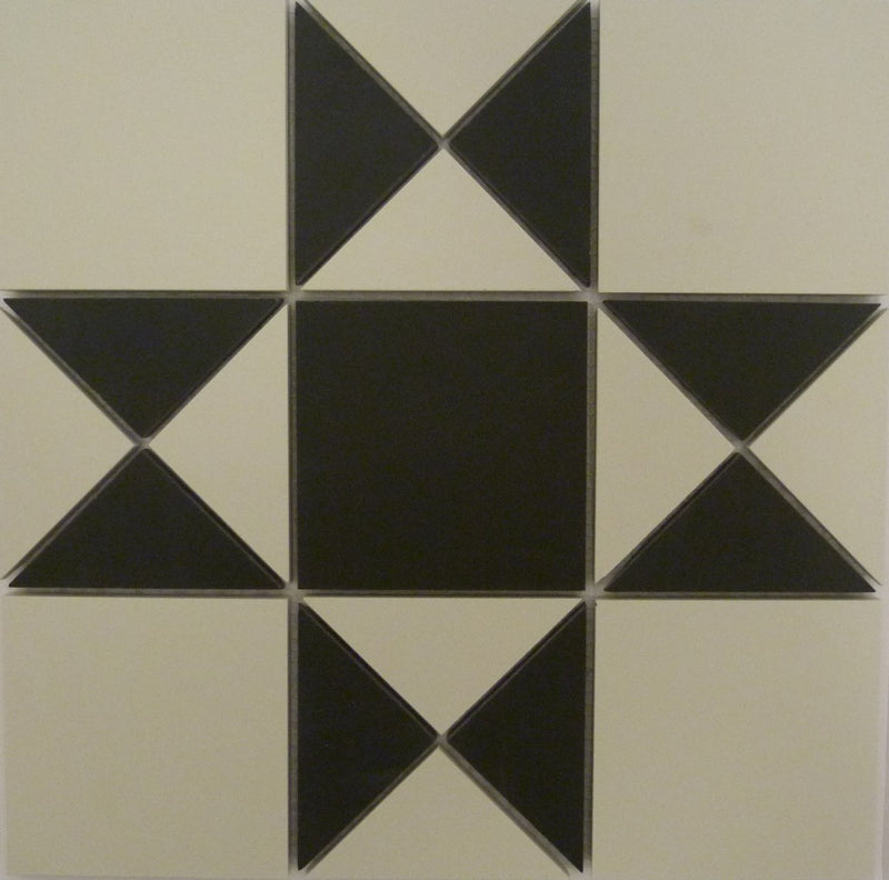 Lake Mary black & white victorian pattern tile 285x285mm - view 3