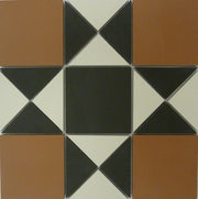 Lake Mary red victorian pattern tile 285x285mm - view 3